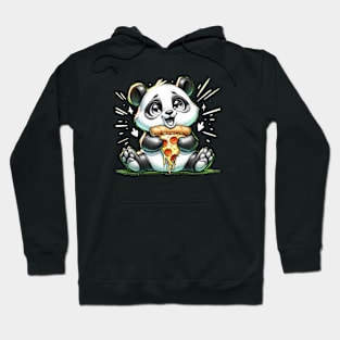 Cute Panda Bear Eating Pizza Hoodie